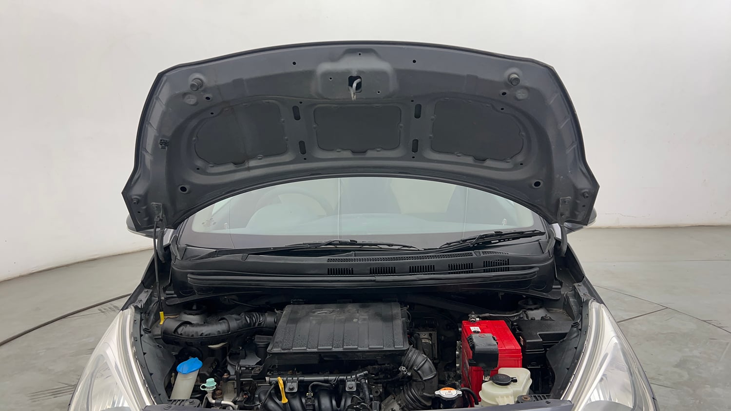 Used 2013 Hyundai Grand i10 Asta 1.2 Kappa VTVT Petrol Manual engine ENGINE & BONNET OPEN FRONT VIEW