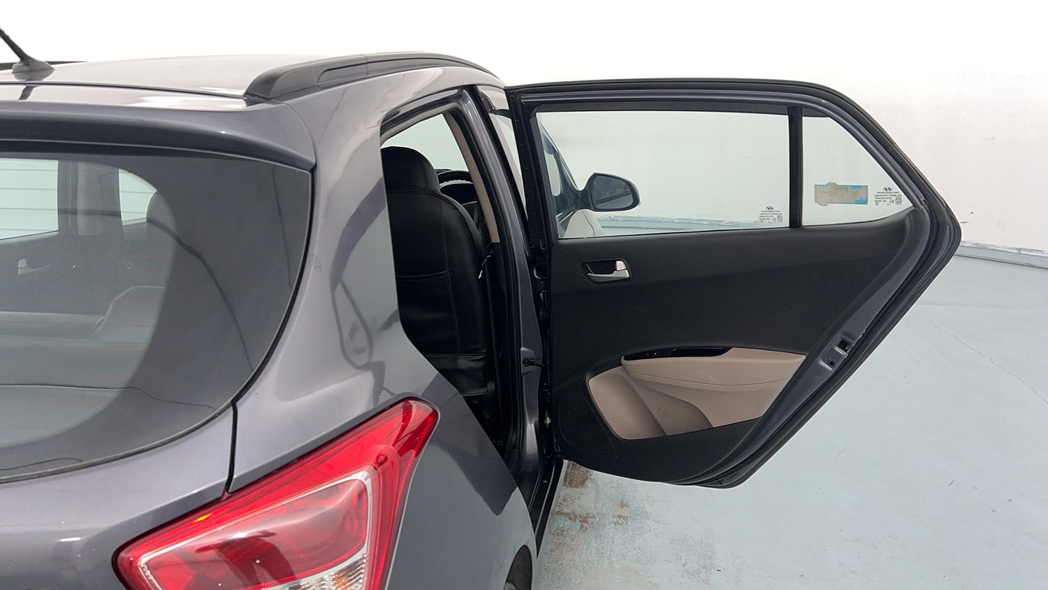 Used 2015 Hyundai Grand i10 Sportz 1.2 Kappa VTVT Petrol Manual interior RIGHT REAR DOOR OPEN VIEW