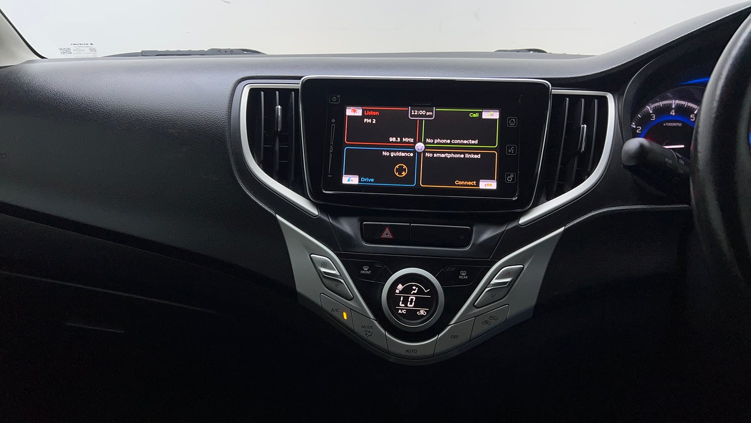 Used 2017 Maruti Suzuki Baleno Alpha 1.2 Petrol Manual interior MUSIC SYSTEM & AC CONTROL VIEW