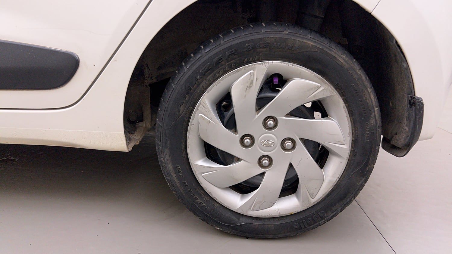 Used 2017 Hyundai Grand i10 Sportz 1.2 Kappa VTVT Petrol Manual tyres LEFT REAR TYRE RIM VIEW