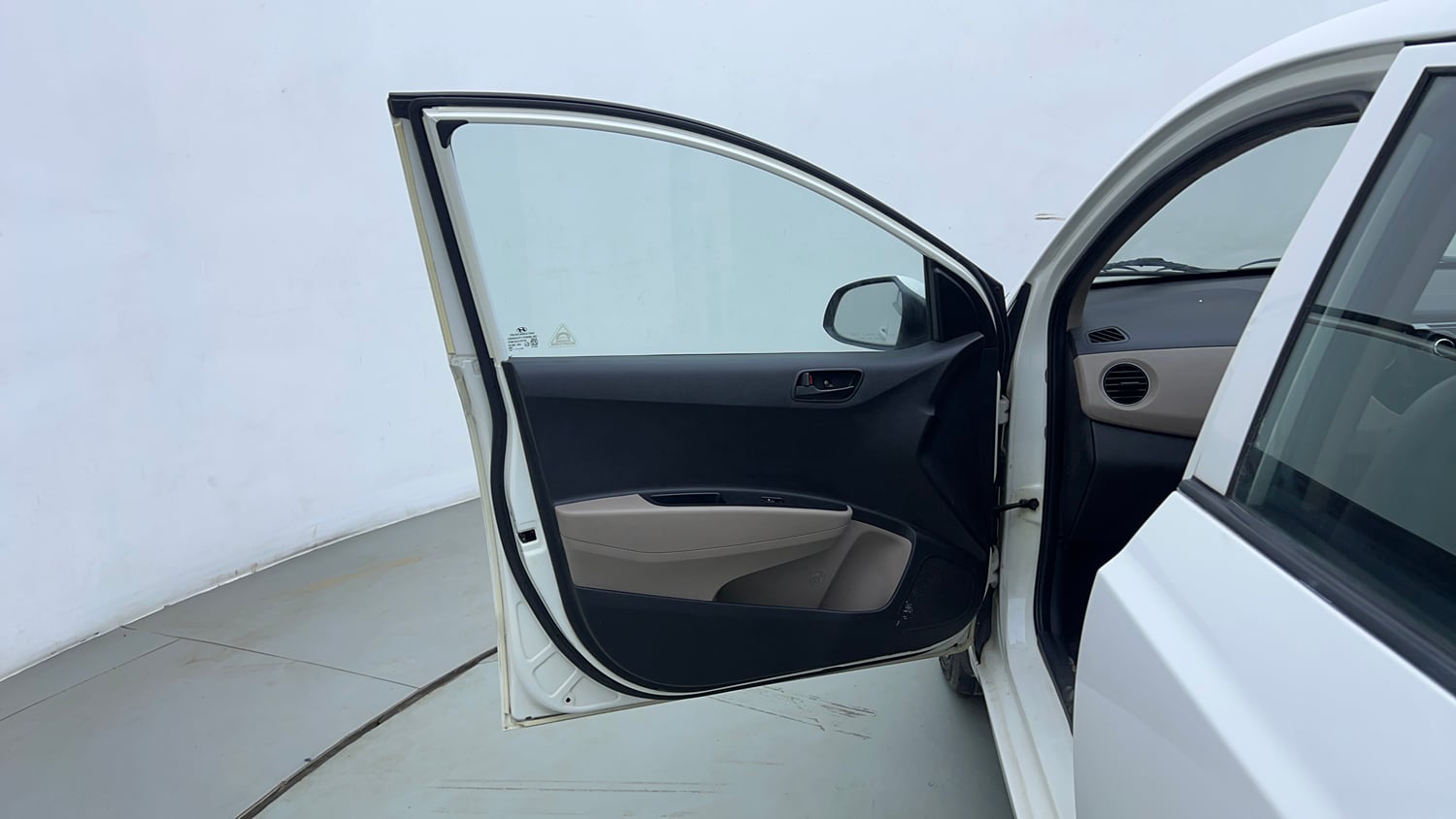 Used 2013 Hyundai Grand i10 Magna 1.2 Kappa VTVT Petrol Manual interior LEFT FRONT DOOR OPEN VIEW