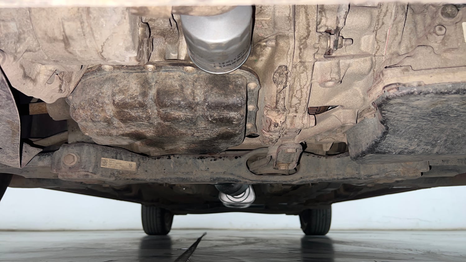 Used 2022 Skoda Slavia Style 1.0L TSI AT Petrol Automatic extra FRONT LEFT UNDERBODY VIEW