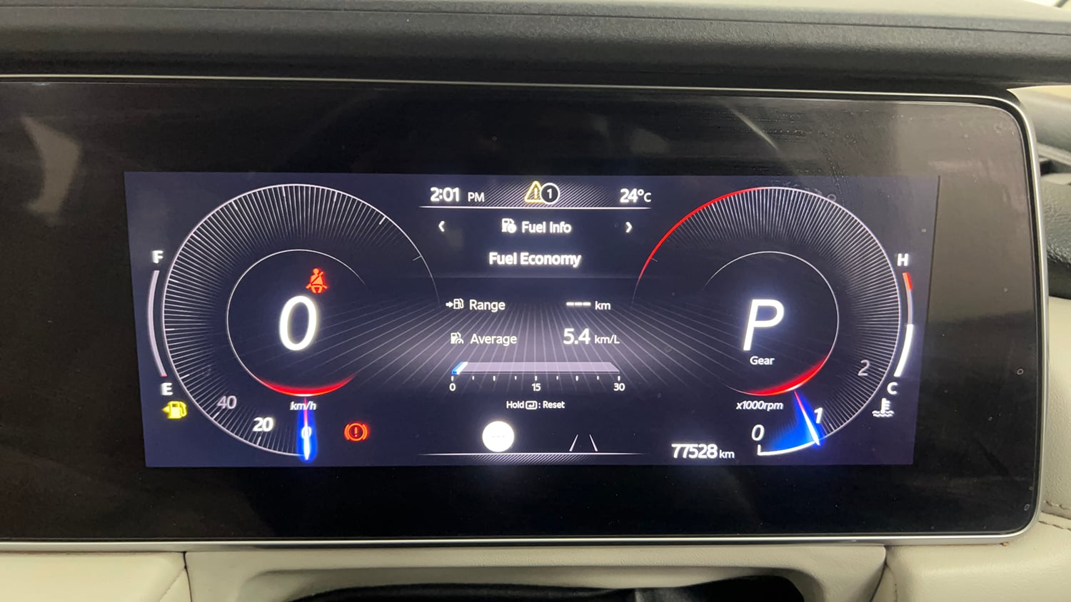 Used 2022 Mahindra XUV700 AX 7 Petrol AT 7 STR Petrol Automatic interior CLUSTERMETER VIEW
