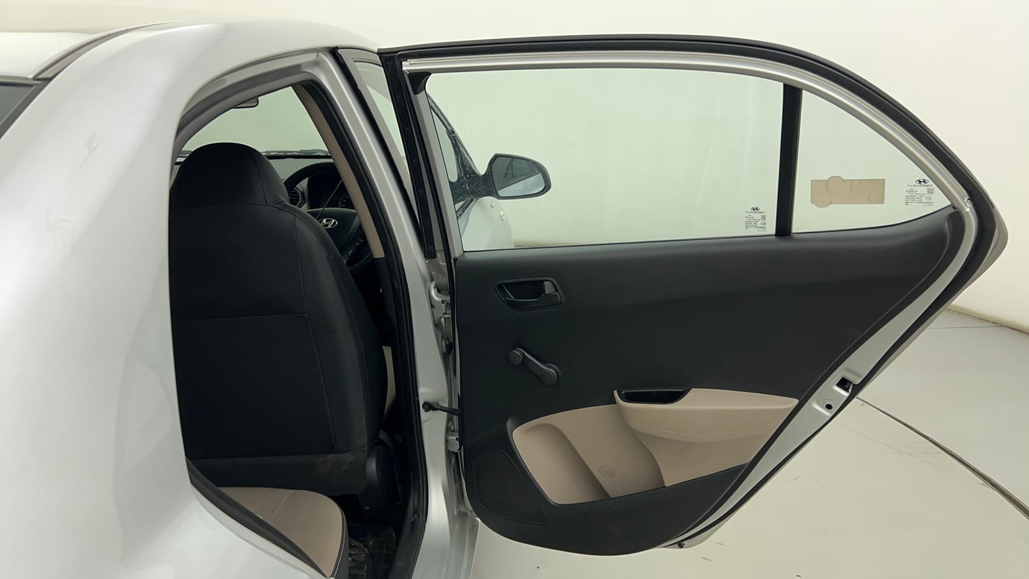 Used 2014 Hyundai Xcent Base 1.2 Petrol Manual interior RIGHT REAR DOOR OPEN VIEW