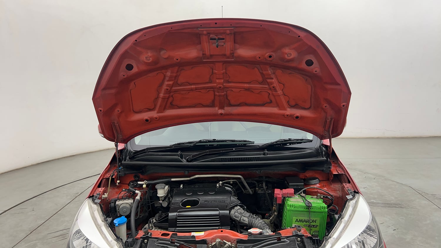 Used 2016 Maruti Suzuki Celerio ZXI (O) AMT Petrol Automatic engine ENGINE & BONNET OPEN FRONT VIEW
