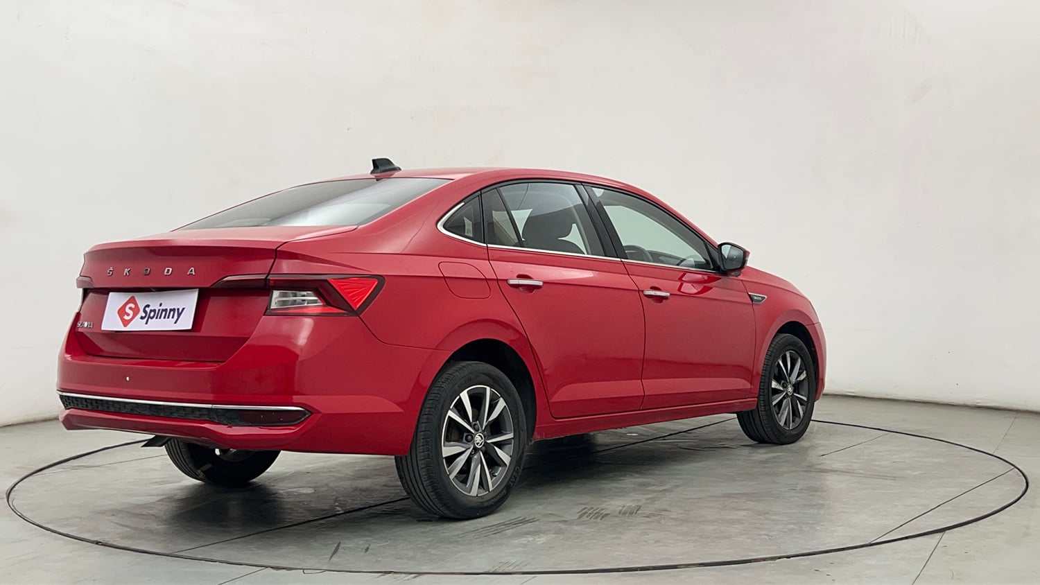 Used 2022 Skoda Slavia Style 1.0L TSI AT Petrol Automatic exterior RIGHT REAR CORNER VIEW