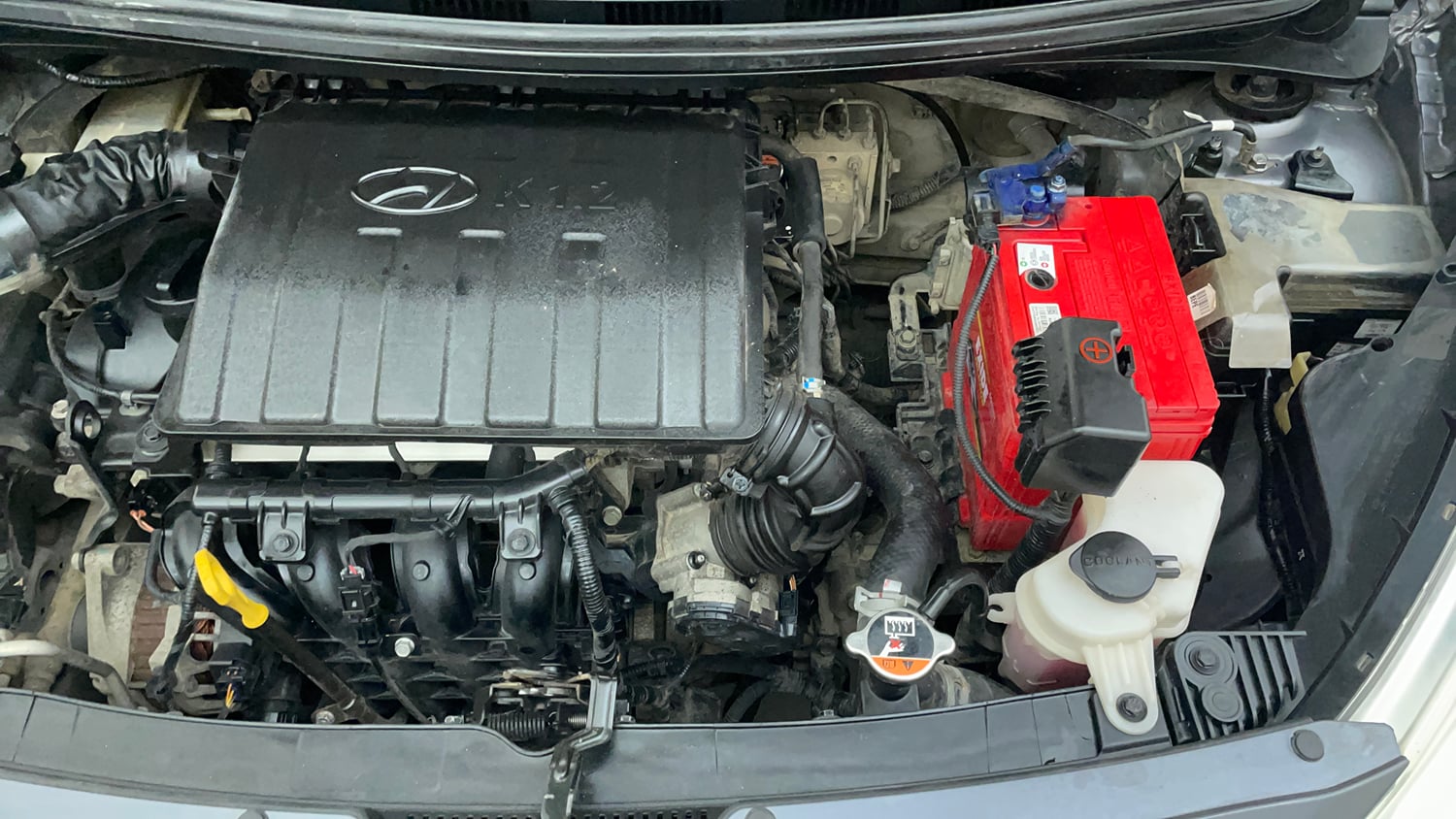 Used 2019 Hyundai Grand i10 Sportz 1.2 Kappa VTVT Petrol Manual engine ENGINE & BONNET OPEN FRONT VIEW