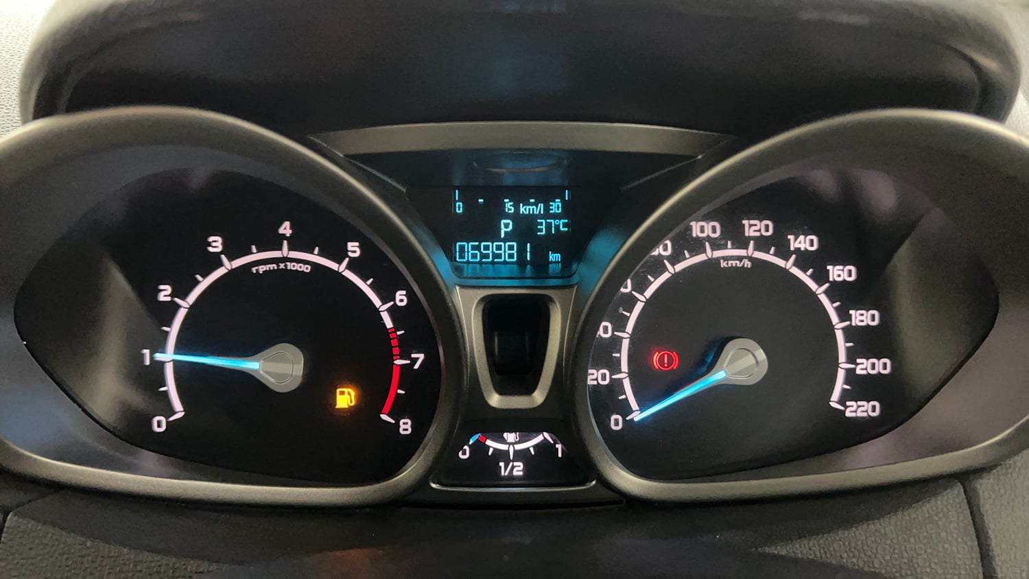 Used 2017 Ford EcoSport Titanium 1.5L Ti-VCT AT Petrol Automatic interior CLUSTERMETER VIEW
