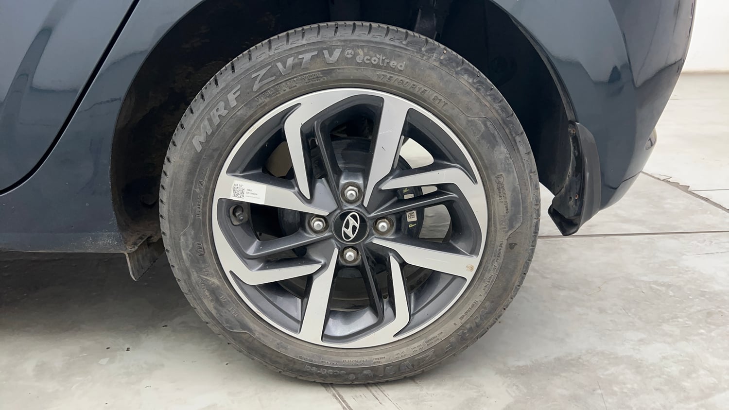 Used 2022 Hyundai Grand i10 Nios Asta AMT 1.2 Kappa VTVT Petrol Automatic tyres LEFT REAR TYRE RIM VIEW
