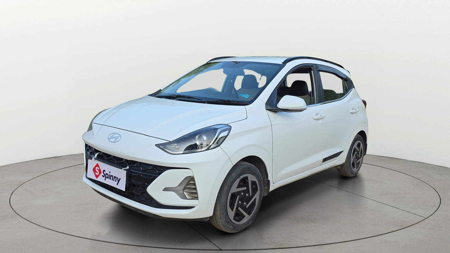 Used 2023 Hyundai Grand i10 Nios Sportz AMT 1.2 Kappa VTVT Petrol Automatic exterior LEFT FRONT CORNER VIEW