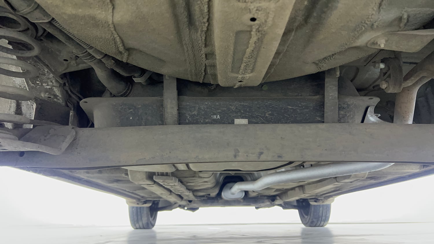 Used 2013 Hyundai Grand i10 Magna 1.2 Kappa VTVT Petrol Manual extra REAR UNDERBODY VIEW (TAKEN FROM REAR)