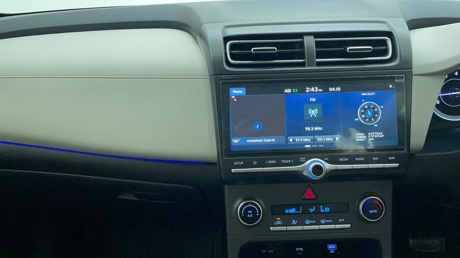 Used 2023 Hyundai Creta SX 1.5 Petrol IVT Petrol Automatic interior MUSIC SYSTEM & AC CONTROL VIEW