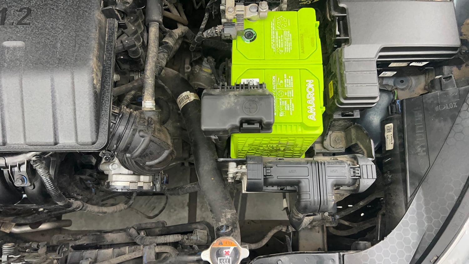Used 2022 Hyundai Grand i10 Nios Asta AMT 1.2 Kappa VTVT Petrol Automatic engine ENGINE LEFT SIDE VIEW