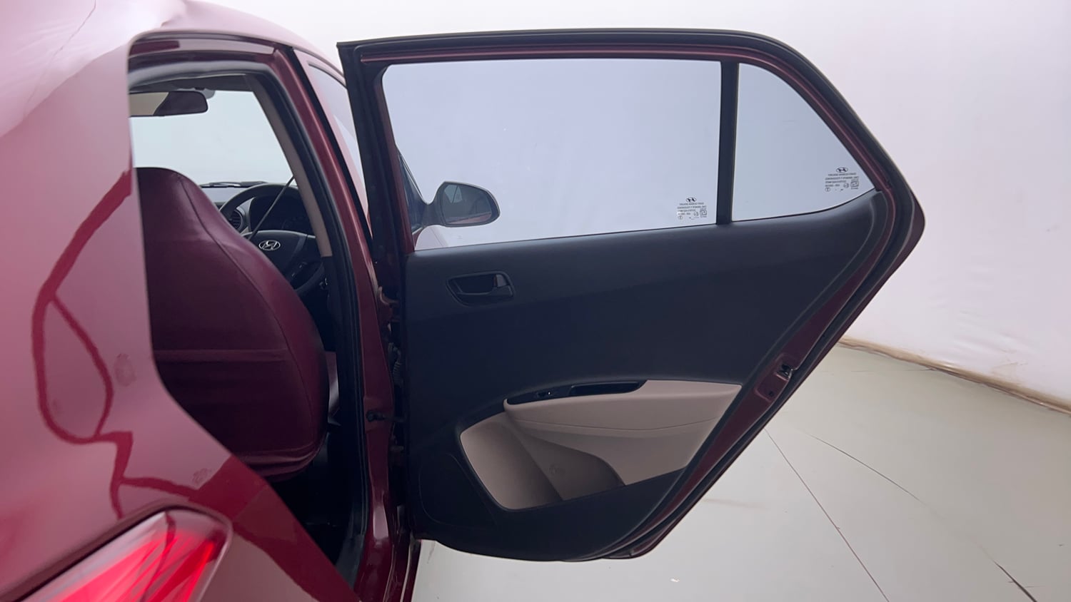 Used 2015 Hyundai Grand i10 Magna 1.2 Kappa VTVT Petrol Manual interior RIGHT REAR DOOR OPEN VIEW