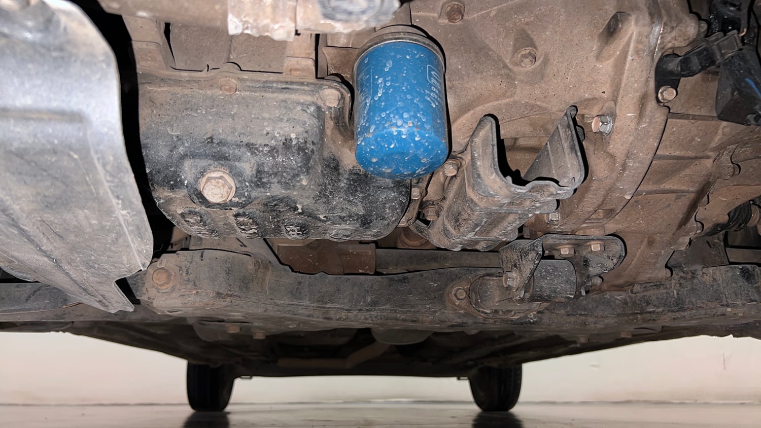 Used 2017 Hyundai Grand i10 Sportz 1.2 Kappa VTVT Petrol Manual extra FRONT LEFT UNDERBODY VIEW