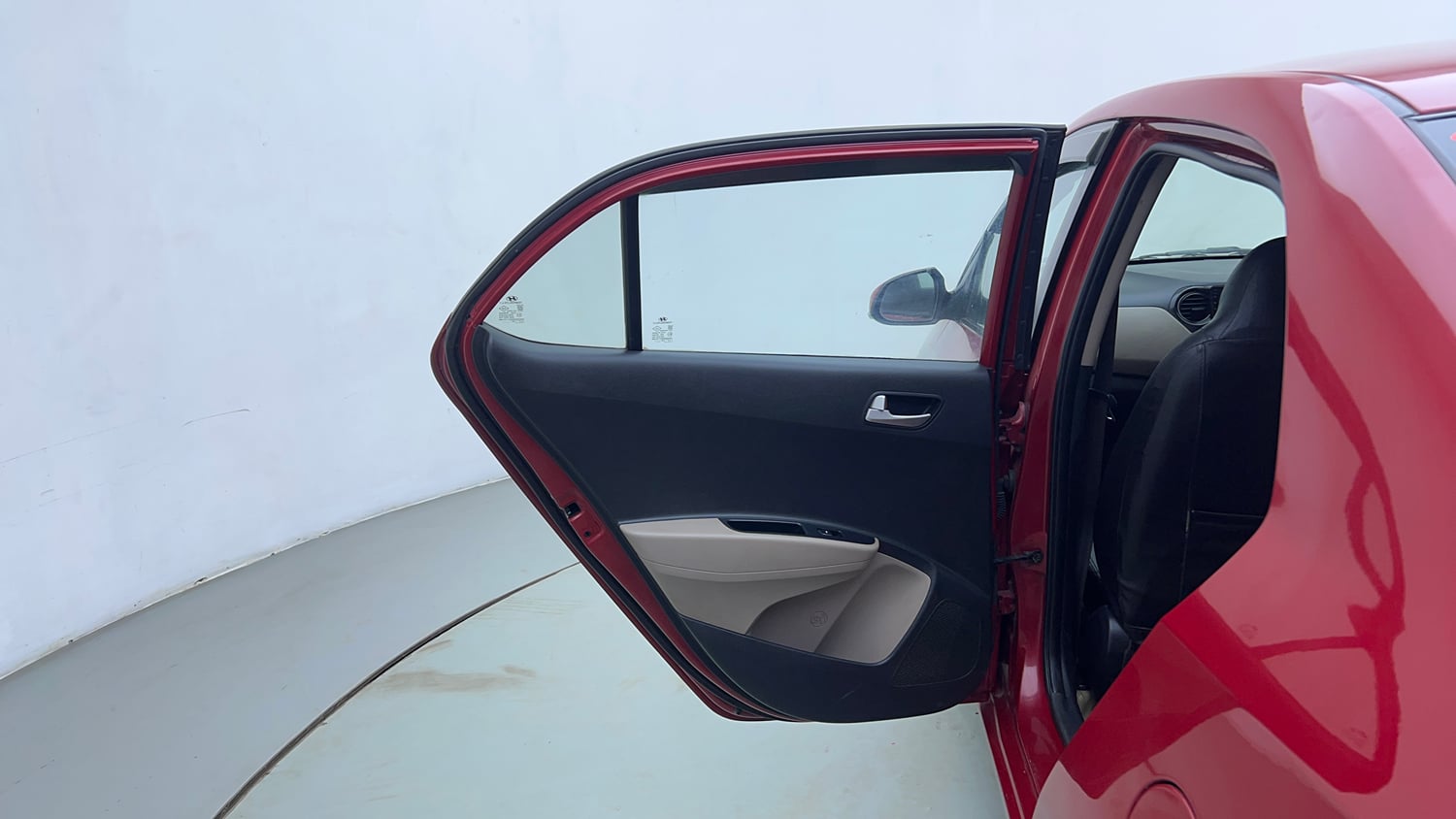 Used 2015 Hyundai Xcent SX 1.2 Petrol Manual interior LEFT REAR DOOR OPEN VIEW