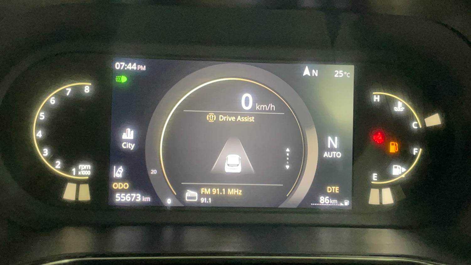 Used 2024 Tata Harrier XZA Plus (O) Dark Edition Diesel Automatic interior CLUSTERMETER VIEW