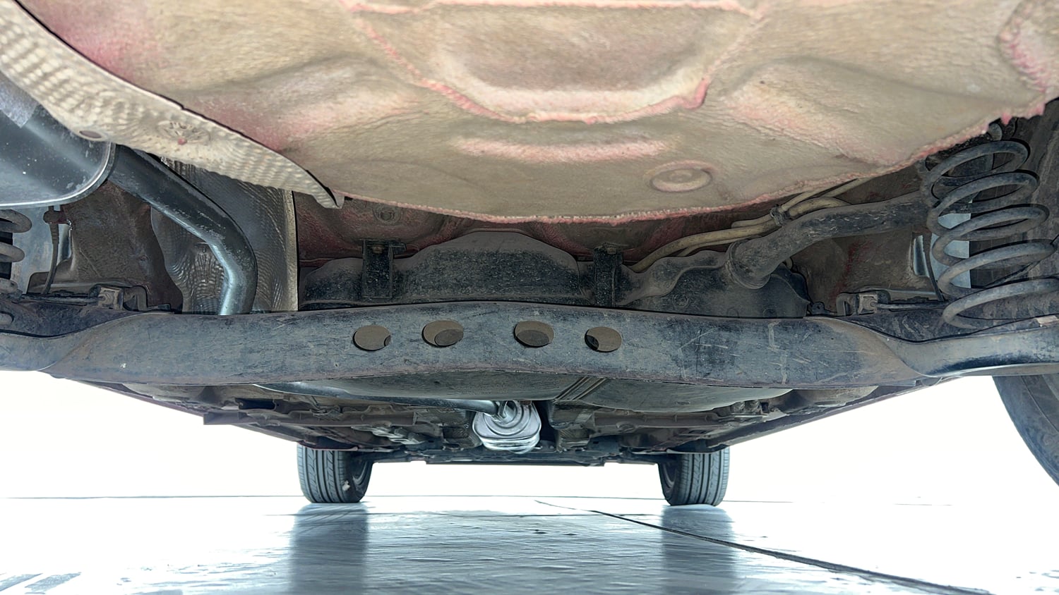 Used 2022 Skoda Slavia Style 1.0L TSI AT Petrol Automatic extra REAR UNDERBODY VIEW (TAKEN FROM REAR)