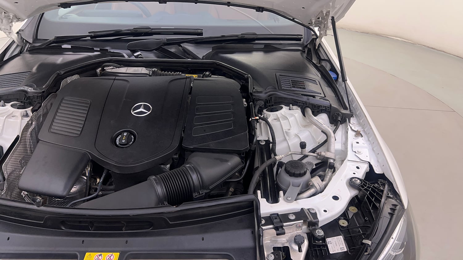 Used 2022 Mercedes-Benz C-Class C 200 Petrol Automatic engine ENGINE LEFT SIDE HINGE & APRON VIEW
