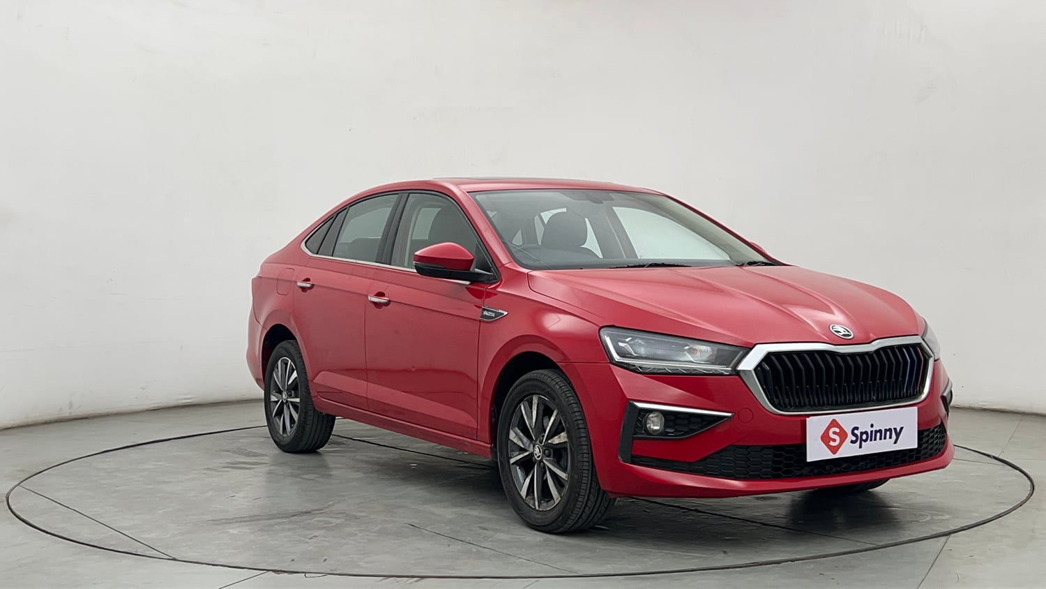 Used 2022 Skoda Slavia Style 1.0L TSI AT Petrol Automatic exterior RIGHT FRONT CORNER VIEW