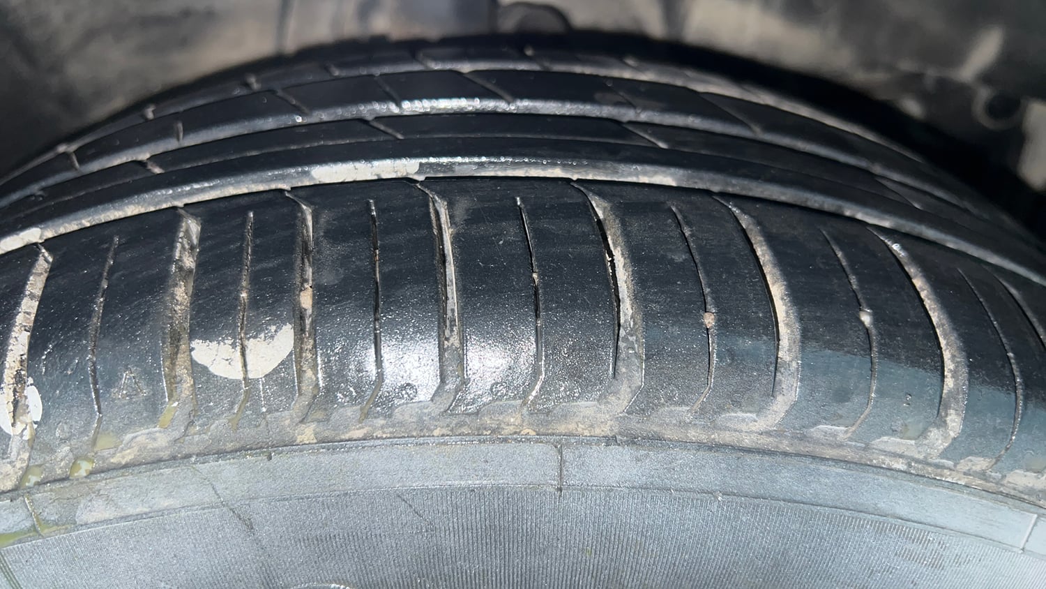 Used 2019 Honda Jazz VX CVT Petrol Petrol Automatic tyres RIGHT FRONT TYRE TREAD VIEW