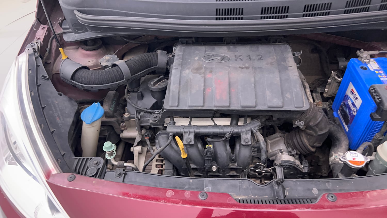 Used 2015 Hyundai Grand i10 Magna 1.2 Kappa VTVT Petrol Manual engine ENGINE RIGHT SIDE VIEW