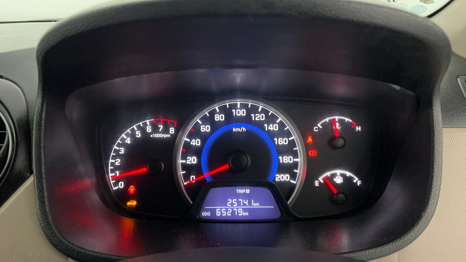 Used 2018 Hyundai Grand i10 Sportz 1.2 Kappa VTVT Petrol Manual interior CLUSTERMETER VIEW