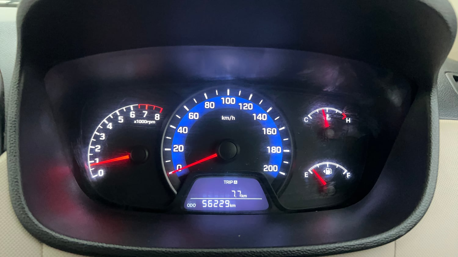Used 2014 Hyundai Xcent Base 1.2 Petrol Manual interior CLUSTERMETER VIEW