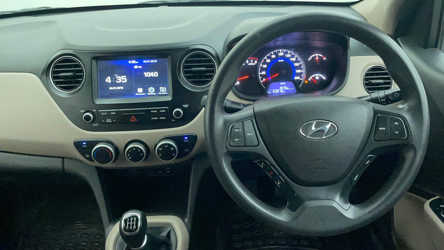Used 2019 Hyundai Grand i10 Sportz 1.2 Kappa VTVT Petrol Manual interior MUSIC SYSTEM & AC CONTROL VIEW