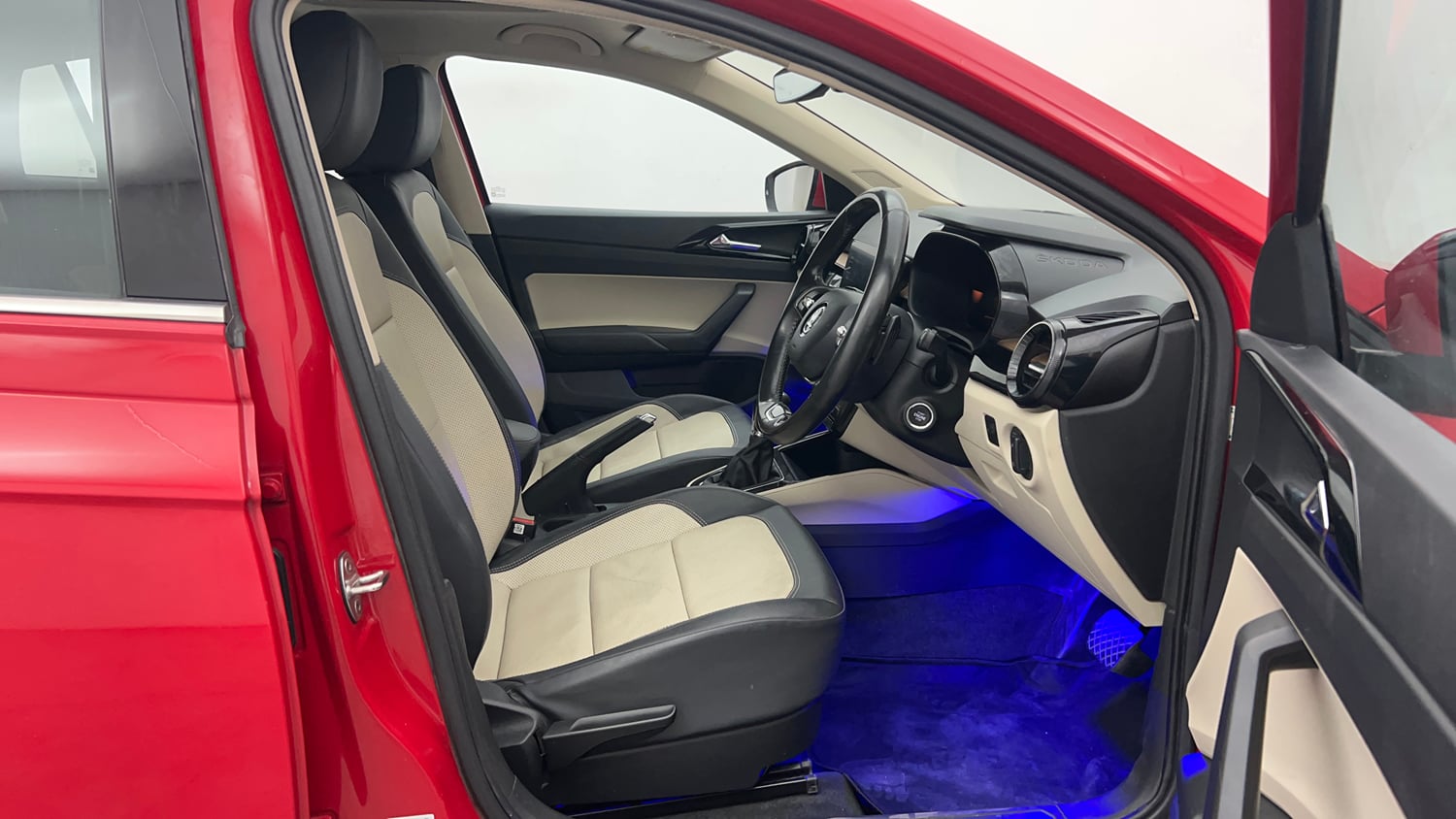 Used 2022 Skoda Slavia Style 1.0L TSI AT Petrol Automatic interior RIGHT SIDE FRONT DOOR CABIN VIEW