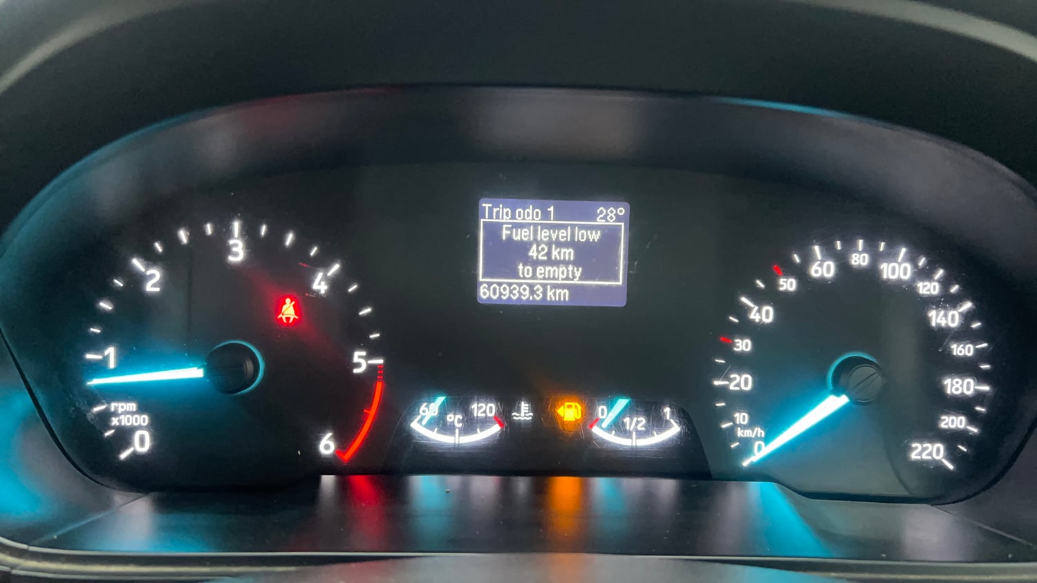 Used 2018 Ford EcoSport Titanium + 1.5L TDCi Diesel Manual interior CLUSTERMETER VIEW