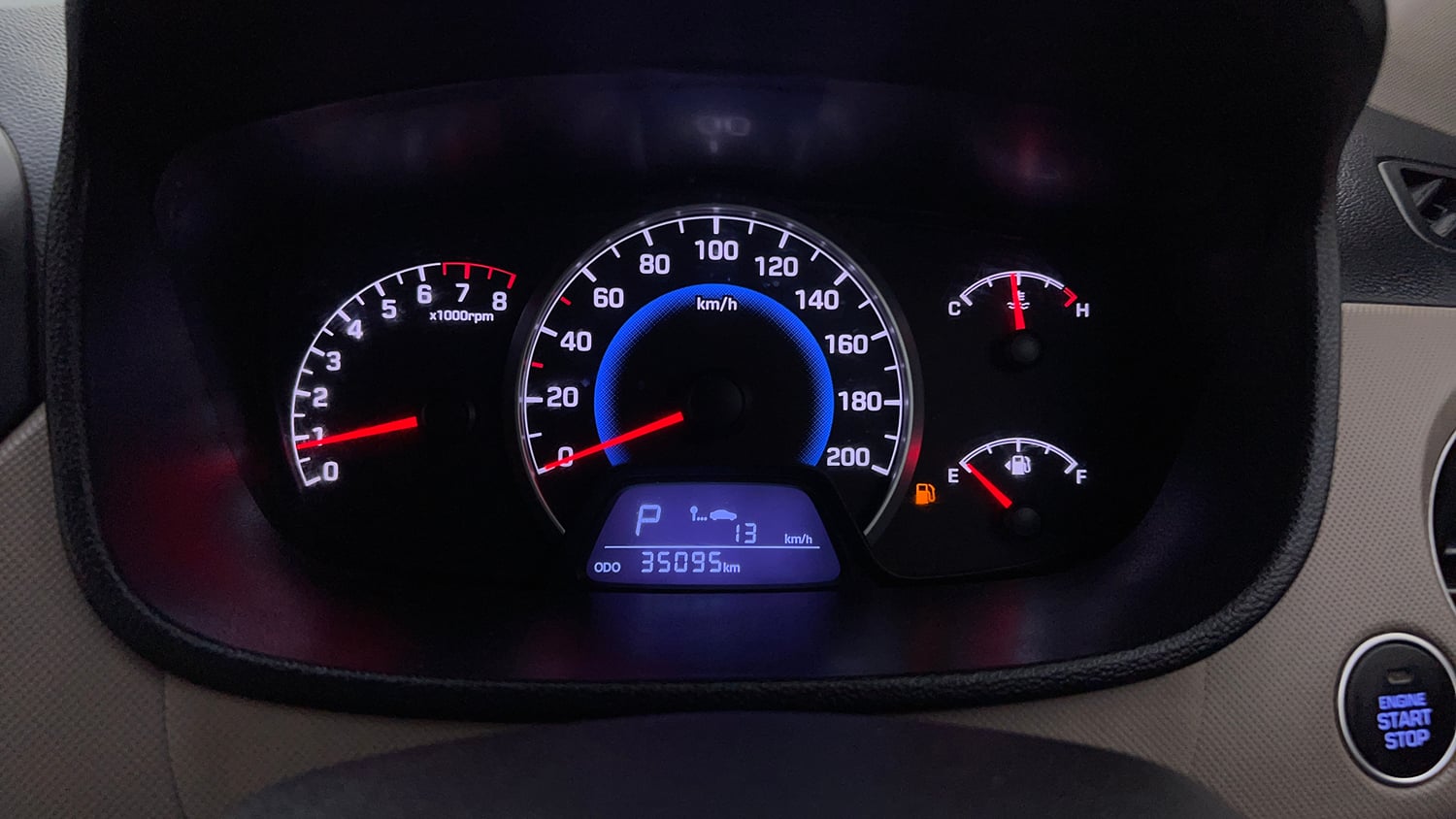 Used 2016 Hyundai Grand i10 Asta AT 1.2 Kappa VTVT (O) Petrol Automatic interior CLUSTERMETER VIEW