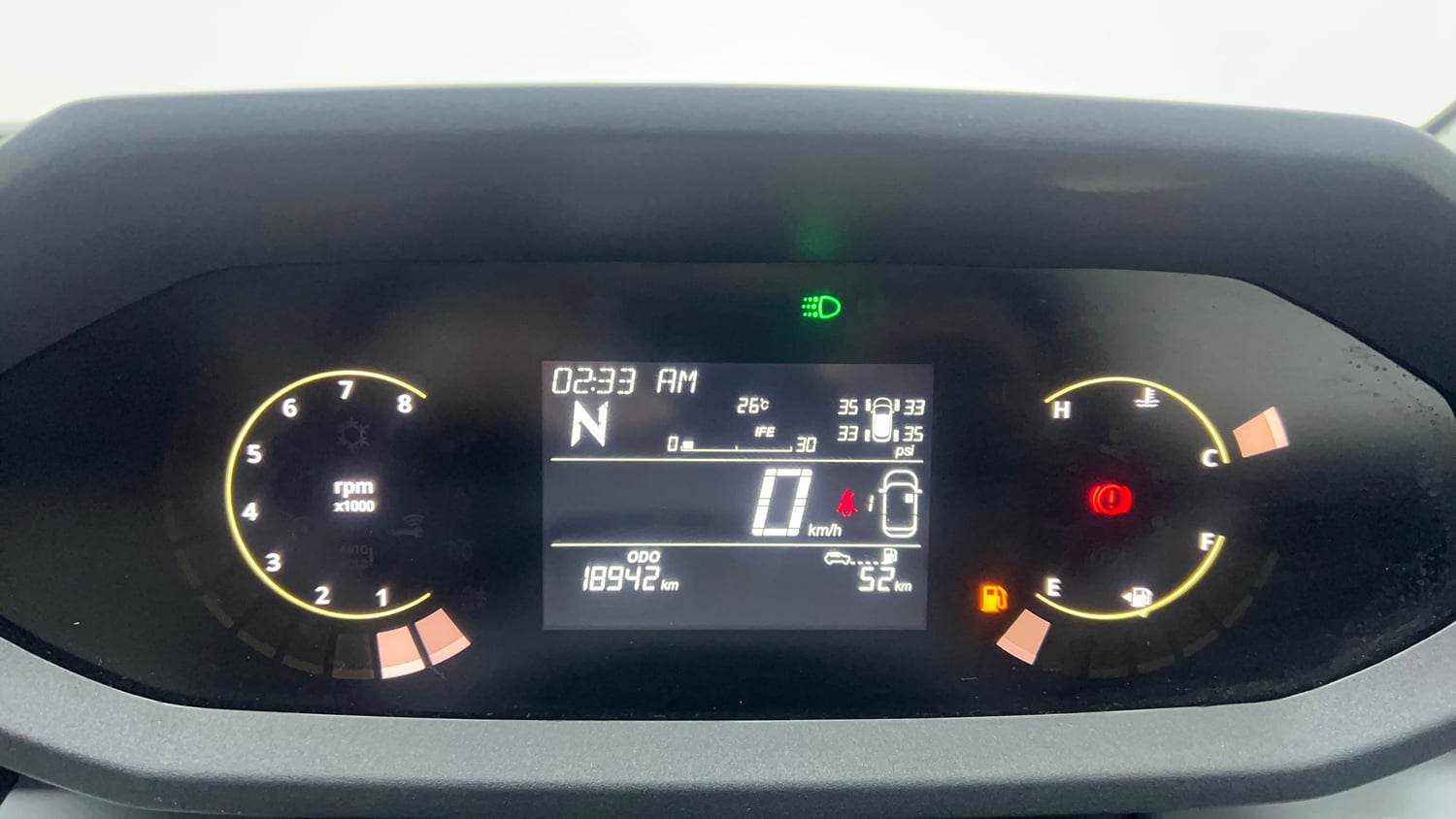 Used 2026 Tata Sierra Pure P MT Petrol Petrol Manual interior CLUSTERMETER VIEW