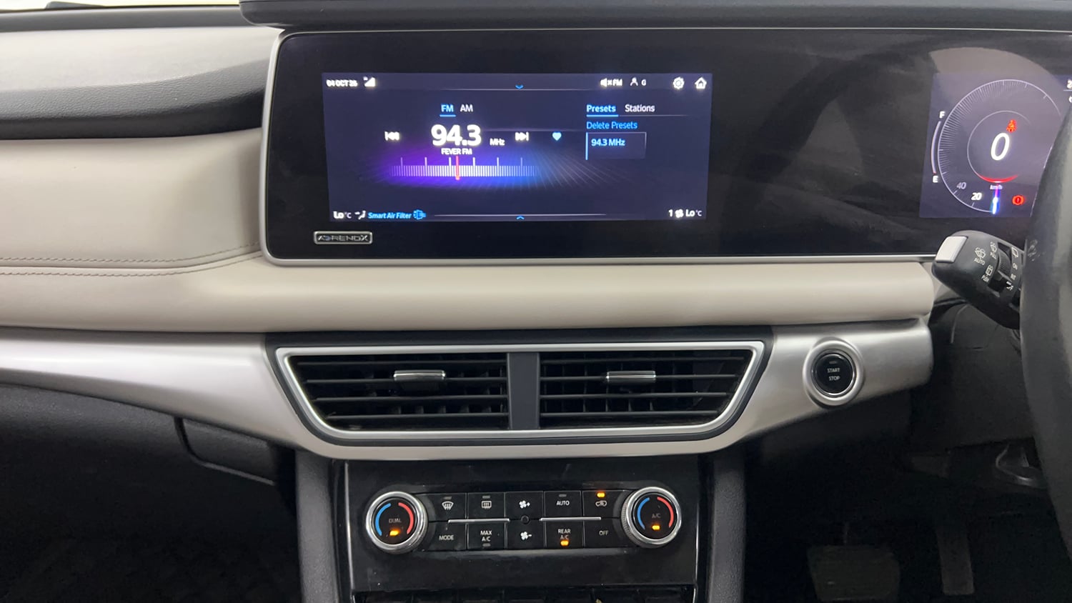 Used 2022 Mahindra XUV700 AX 7 Petrol AT 7 STR Petrol Automatic interior MUSIC SYSTEM & AC CONTROL VIEW