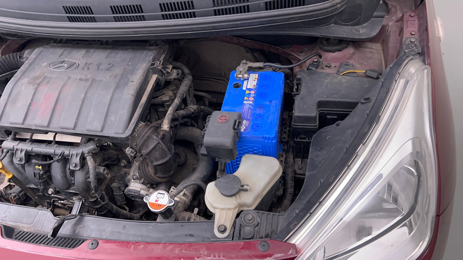Used 2015 Hyundai Grand i10 Magna 1.2 Kappa VTVT Petrol Manual engine ENGINE LEFT SIDE VIEW