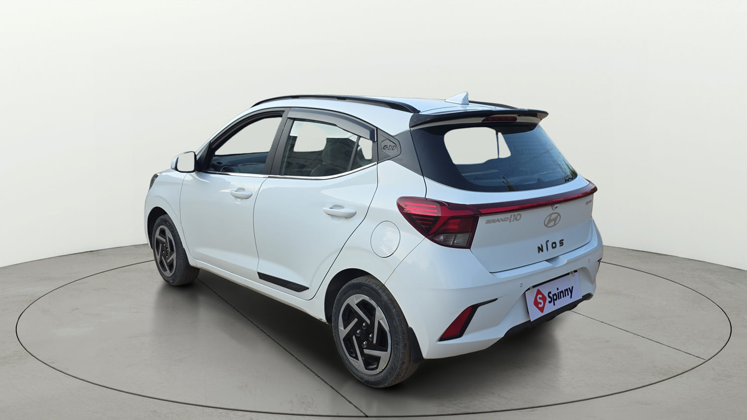Used 2023 Hyundai Grand i10 Nios Sportz AMT 1.2 Kappa VTVT Petrol Automatic exterior LEFT REAR CORNER VIEW