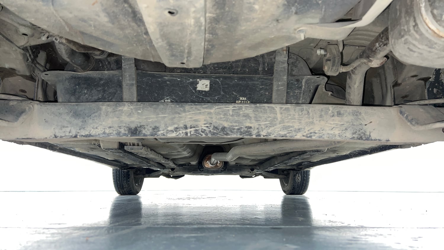 Used 2018 Hyundai Grand i10 Sportz 1.2 Kappa VTVT Petrol Manual extra REAR UNDERBODY VIEW (TAKEN FROM REAR)