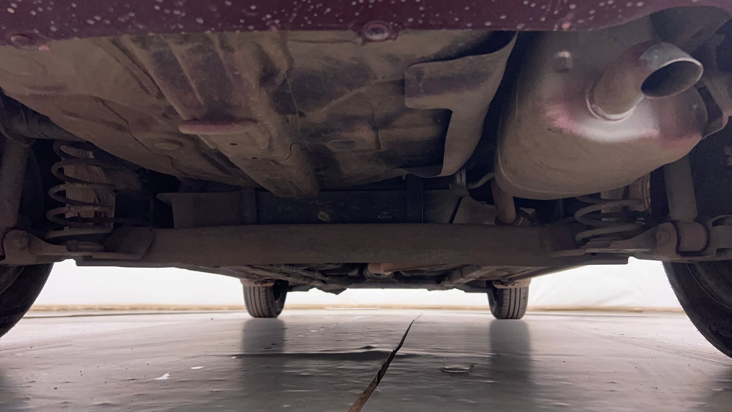 Used 2015 Hyundai Grand i10 Magna 1.2 Kappa VTVT Petrol Manual extra REAR UNDERBODY VIEW (TAKEN FROM REAR)