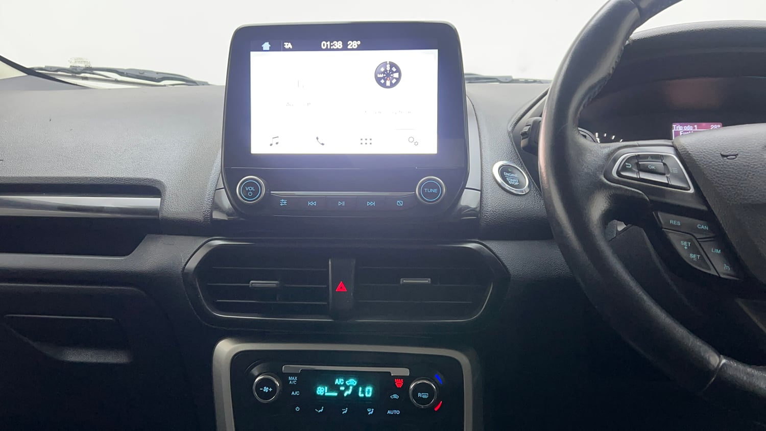 Used 2018 Ford EcoSport Titanium + 1.5L TDCi Diesel Manual interior MUSIC SYSTEM & AC CONTROL VIEW