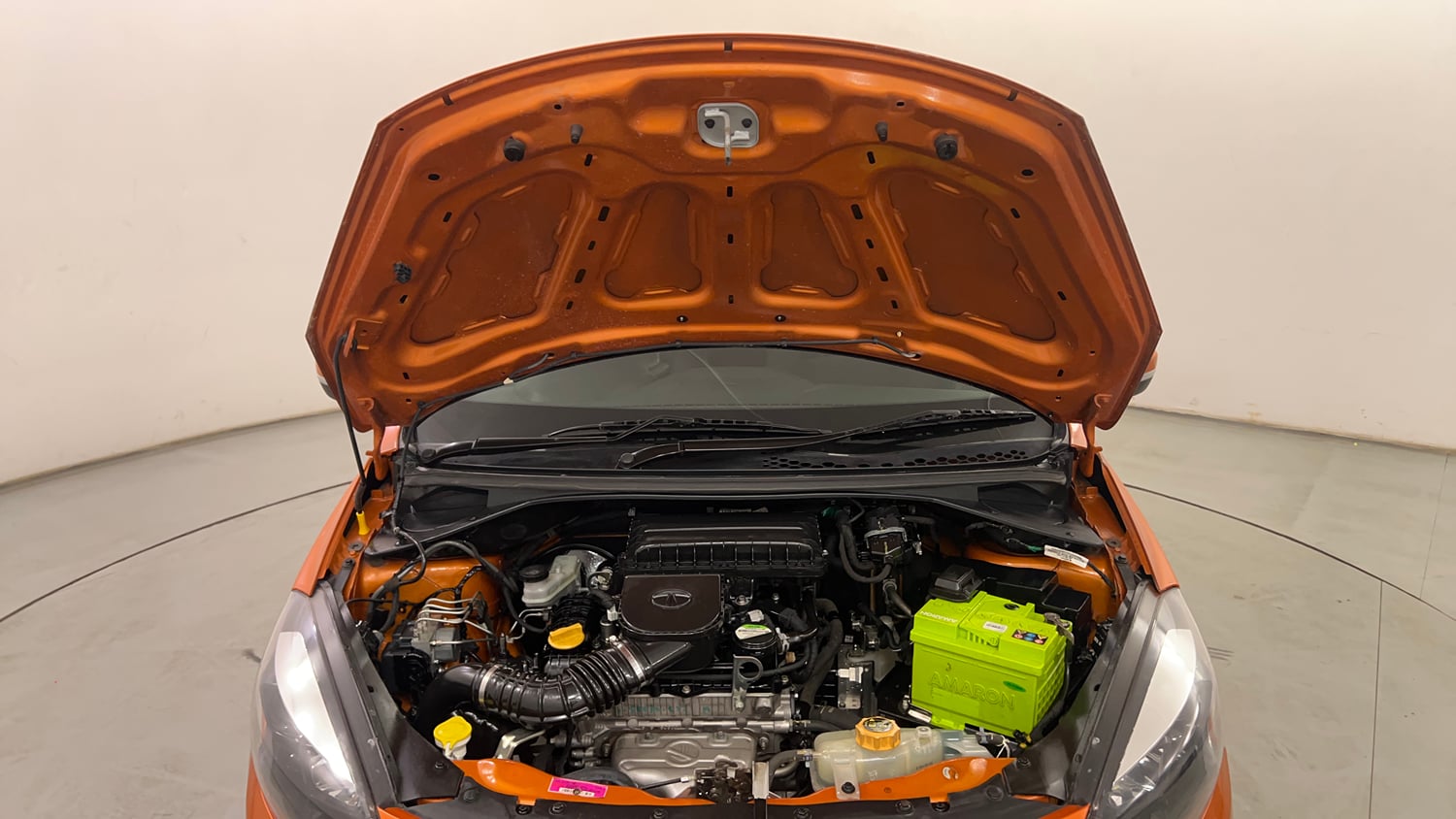 Used 2019 Tata Tiago Revotron XZA Plus Petrol Automatic engine ENGINE & BONNET OPEN FRONT VIEW