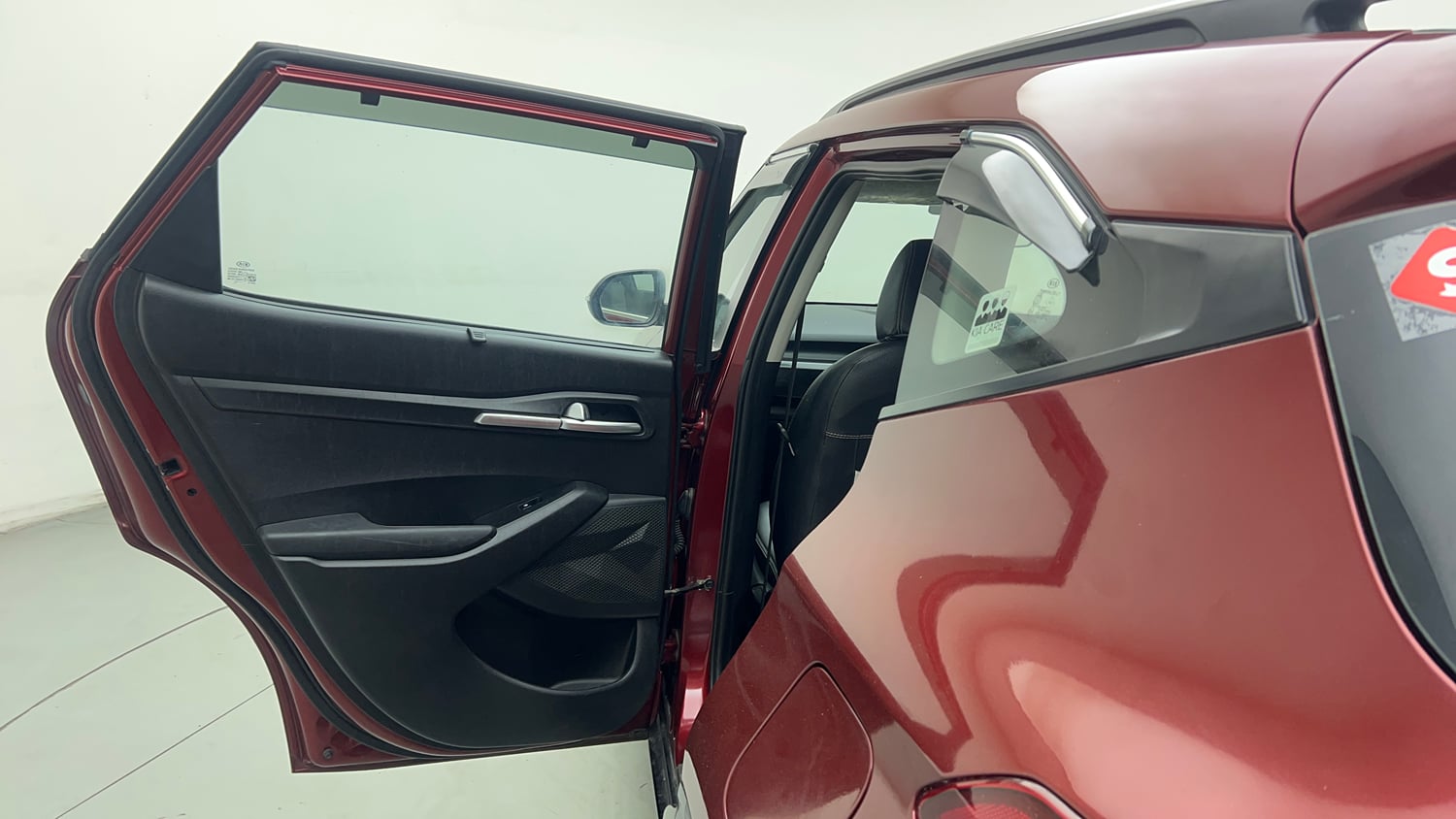Used 2020 Kia Seltos HTK Plus 1.5 Petrol Manual interior LEFT REAR DOOR OPEN VIEW