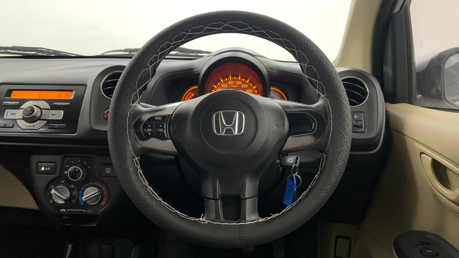 Used 2014 Honda Brio S MT Petrol Manual interior STEERING VIEW