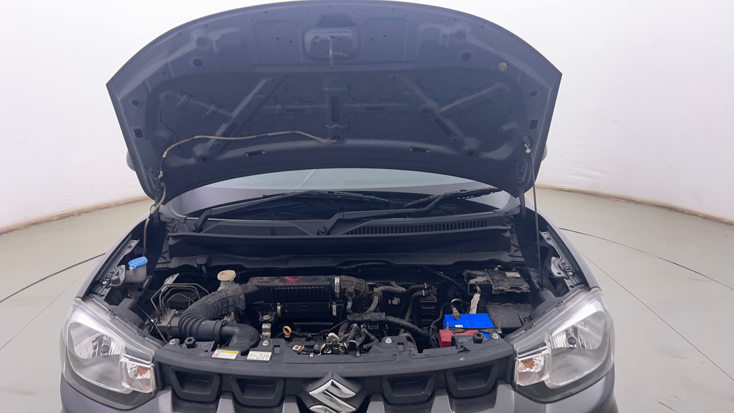 Used 2022 Maruti Suzuki S-Presso VXi (O) Petrol Manual engine ENGINE & BONNET OPEN FRONT VIEW