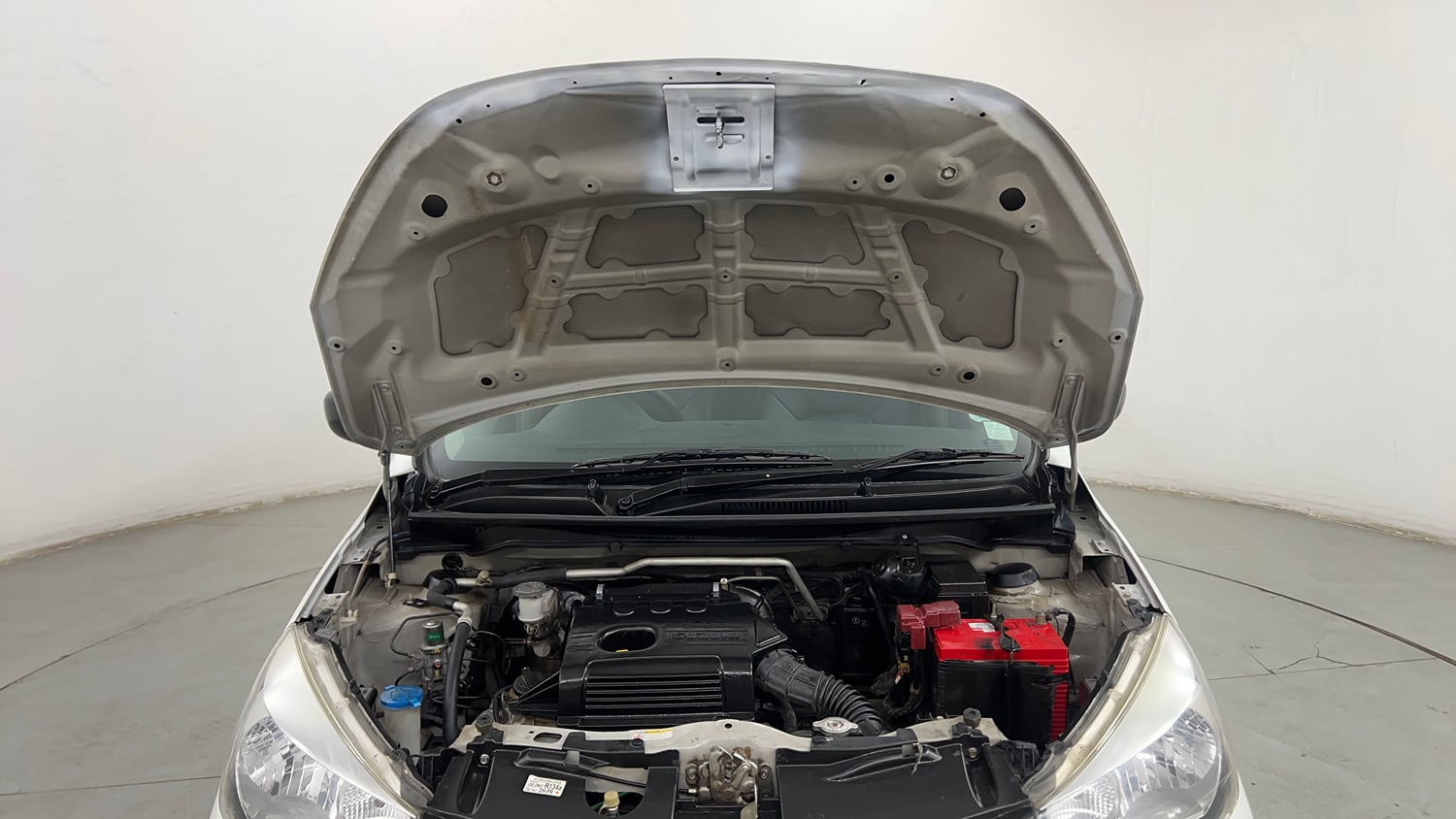 Used 2015 Maruti Suzuki Celerio VXi AMT Petrol Automatic engine ENGINE & BONNET OPEN FRONT VIEW