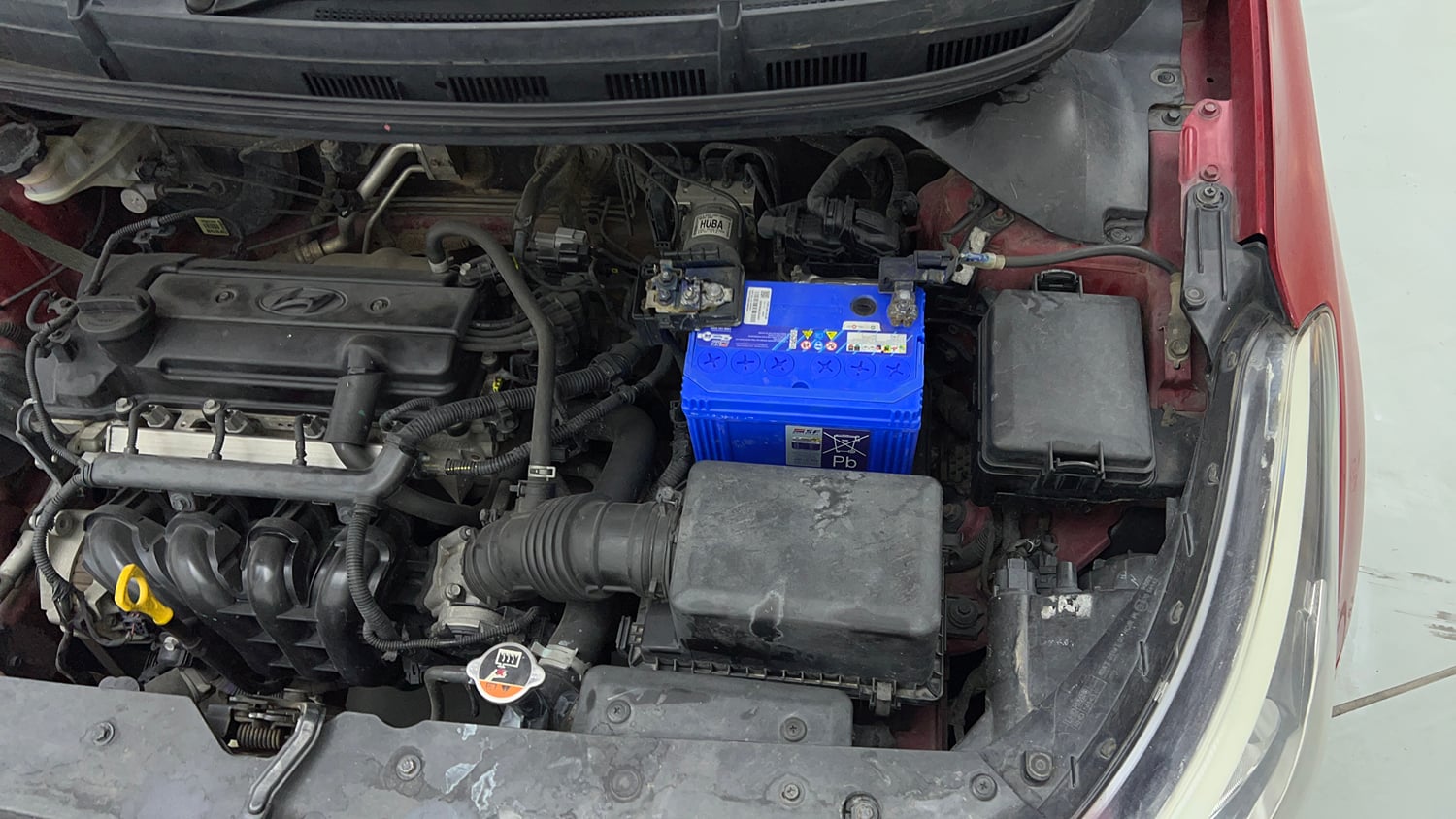 Used 2015 Hyundai Elite i20 Asta 1.2 Petrol Manual engine ENGINE LEFT SIDE VIEW