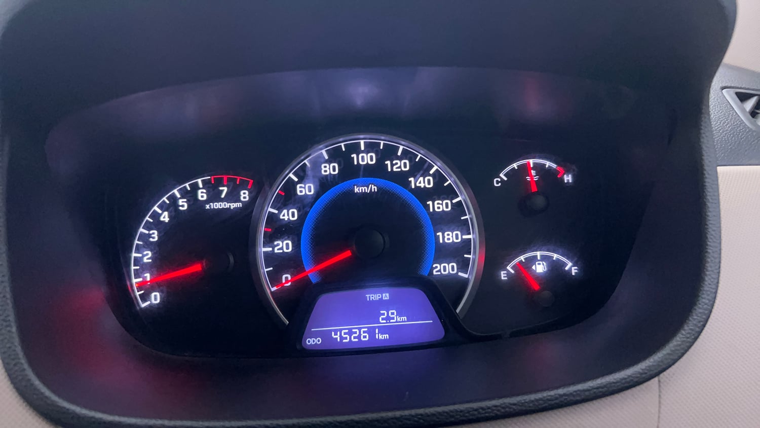 Used 2015 Hyundai Grand i10 Magna 1.2 Kappa VTVT Petrol Manual interior CLUSTERMETER VIEW