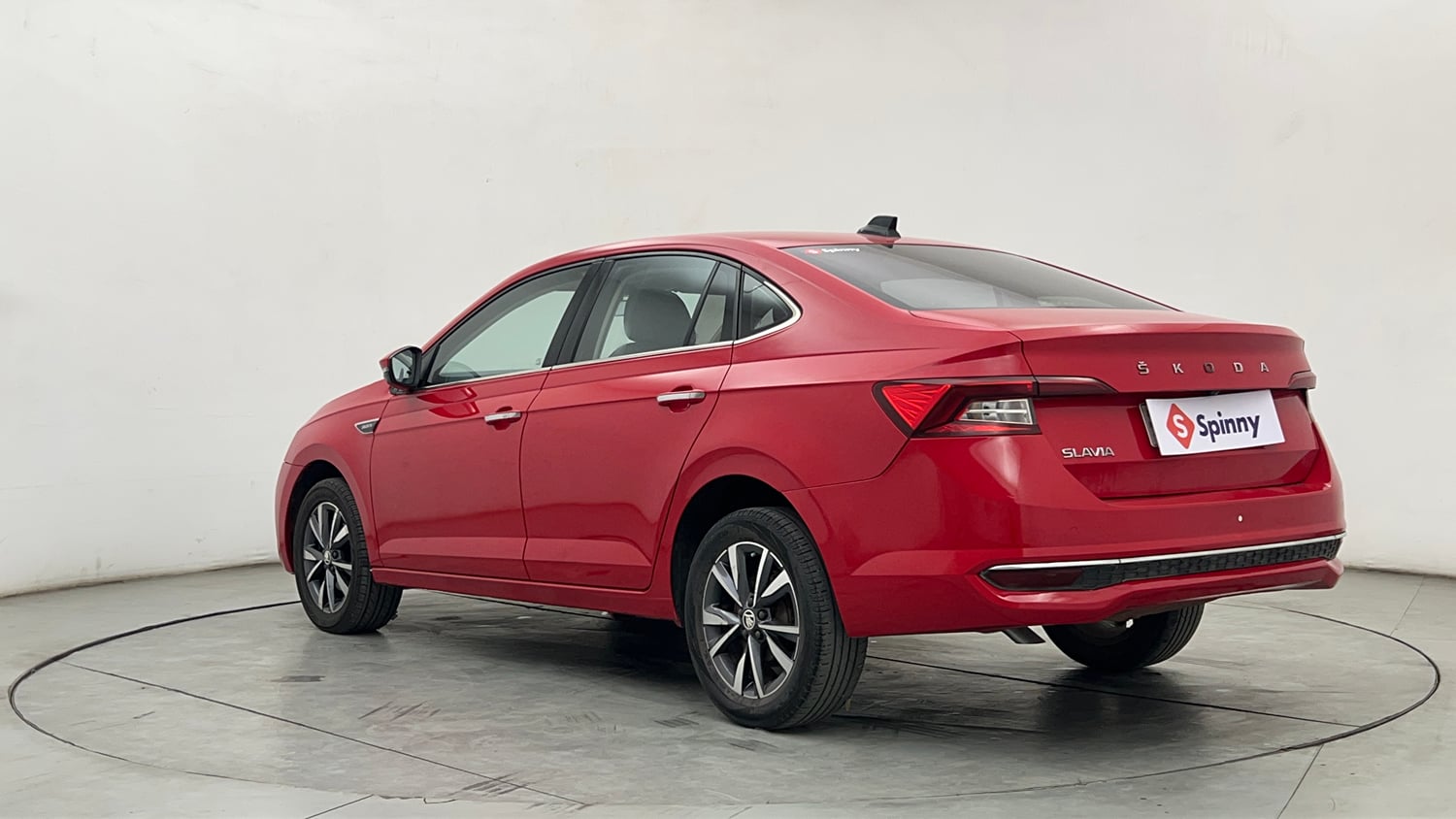 Used 2022 Skoda Slavia Style 1.0L TSI AT Petrol Automatic exterior LEFT REAR CORNER VIEW