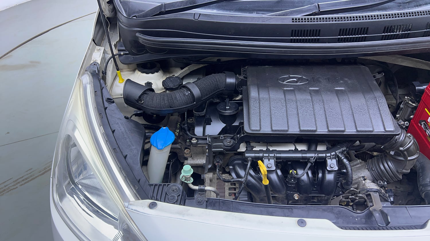 Used 2013 Hyundai Grand i10 Magna 1.2 Kappa VTVT Petrol Manual engine ENGINE RIGHT SIDE VIEW