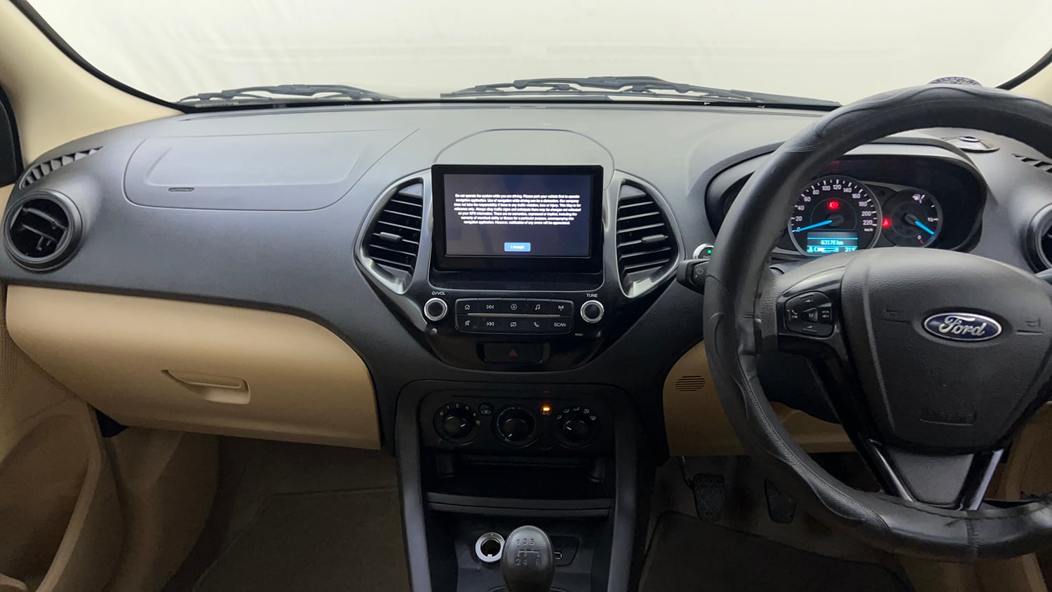 Used 2020 Ford Figo Aspire Titanium1.5 TDCi Diesel Manual interior MUSIC SYSTEM & AC CONTROL VIEW
