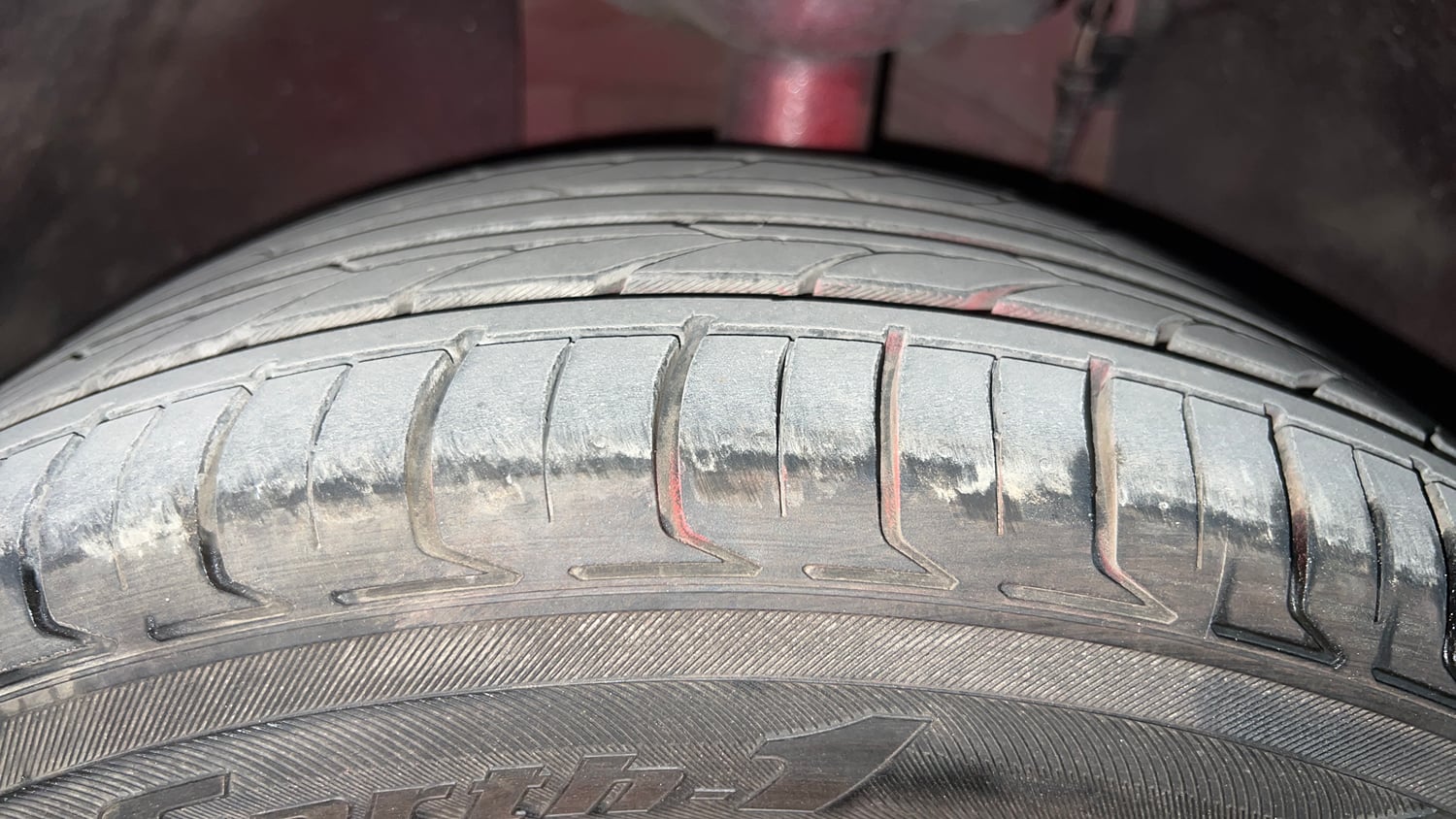 Used 2022 Skoda Slavia Style 1.0L TSI AT Petrol Automatic tyres LEFT FRONT TYRE TREAD VIEW